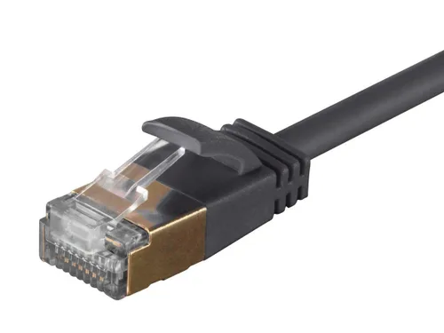 Miniatura 3 de Monoprice SlimRun - Cable de conexión Ethernet Cat6A, cable de Internet de red, RJ45, trenzado, STP, cable de cobre puro, 36 AWG, 7 pies, color negro