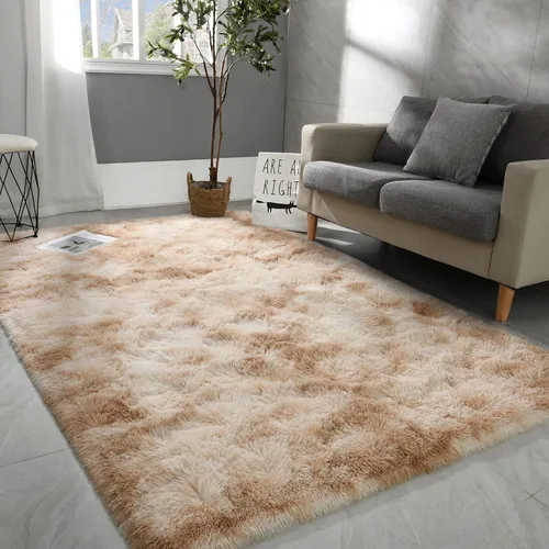 Miniatura 13 de Hutha Alfombras de Área Grandes de 5x8 pies para Sala de Estar, Alfombra Moderna Súper Suave y Esponjosa para Dormitorio, Alfombras Shag Peludas