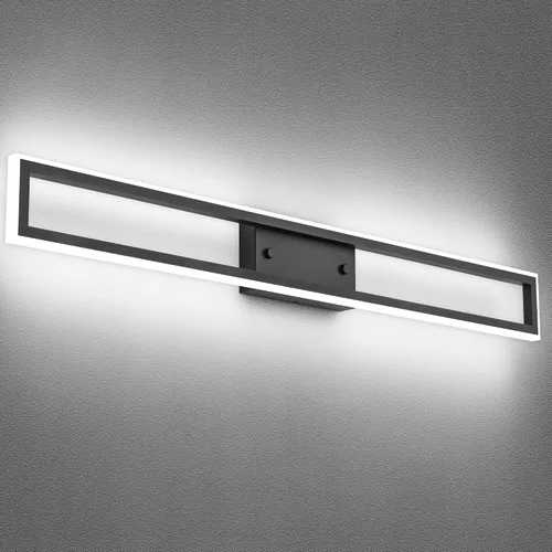 Miniatura 8 de Luces de tocador de níquel cepillado para baño, luces LED regulables para baño, luz de tocador moderna de 24 pulgadas, 6000 K