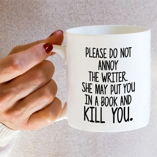 Miniatura 5 de Retreez Taza Divertida de Escritor Regalo Please Do Not Annoy The Writer Autor Literario Escritor de Novelas 11 Oz Tazas de Café de Cerámica