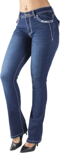 Miniatura 3 de The Sexy Flare Bootleg Ripped Premium Bootcut - Jeans para mujer, Blanco