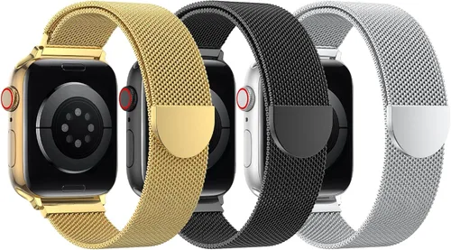 Miniatura 8 de BELONGME Paquete de 3 correas de malla en bucle compatibles con Apple Watch para mujeres y hombres 40mm 41mm 38mm 42mm 44mm 45mm 49mm 46mm Series 11