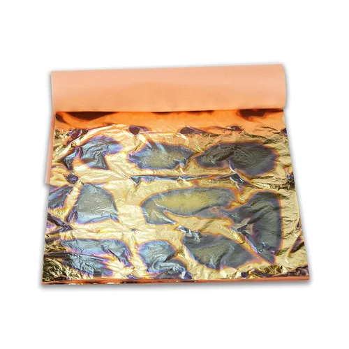 Miniatura 2 de Barnabas Blattgold – Hojas de color oro jaspeado, calidad profesional. Azul claro abigarrado