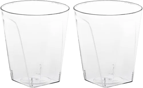 Miniatura 9 de Party Essentials Vasos de chupito cuadrados de plástico duro de 2 onzas/copas de cata de vino, transparentes, 40
