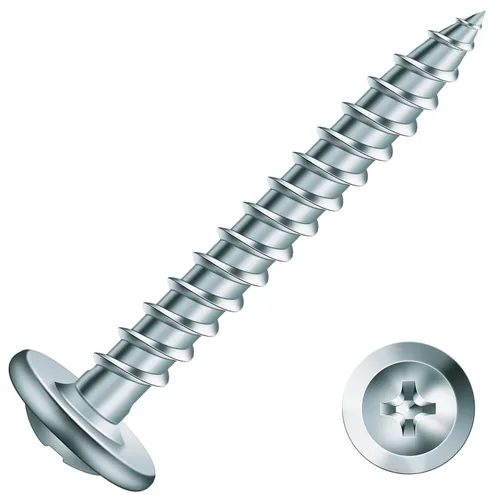 Miniatura 27 de #8 x 5/8 "Tornillo de madera 500 piezas de acero de aleación estándar hilo truss cabeza rápida autorroscante por SG TZH plata - aleación de acero