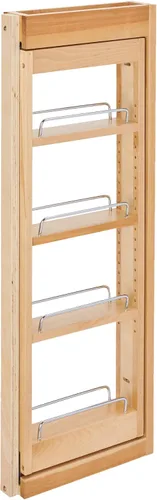 Miniatura 13 de Rev-A-Shelf Organizador de pared extraíble para armario de cocina, organizador de despensa deslizante con cierre suave en varios tamaños, madera