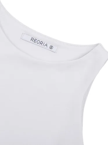 Miniatura 6 de REORIA - Camisetas ombligueras sin mangas y con espalda cruzada para mujer, ombligueras sexys con cuello halter