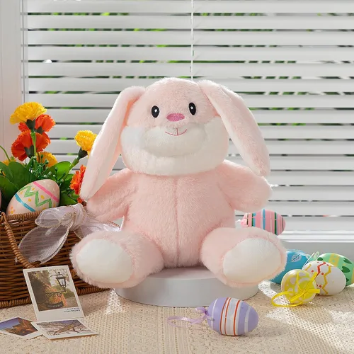 Miniatura 2 de HollyHOME Animal de peluche de conejo, juguetes de peluche de conejo de Pascua, conejo suave y tierno de peluche, regalo de Pascua para niños