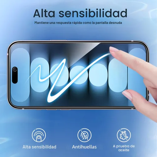 Miniatura 7 de JETech Protector de pantalla de privacidad para iPhone 15 de 6.1 pulgadas, película de vidrio templado anti espía con herramienta de fácil