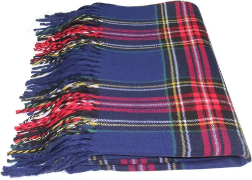 Miniatura 27 de NY GOLDEN FASHION Bufanda de invierno de gran tamaño para mujer, diseño de tartán escocés, a cuadros, con tacto de cachemira