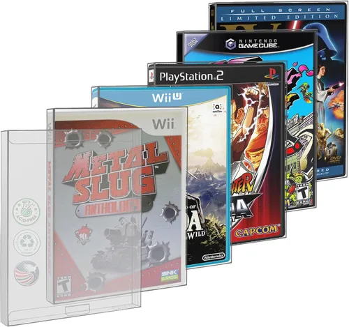 MALKO Paquete de 20 fundas protectoras de videojuegos compatibles con: PS2 | WII - WII U | Gamecube | Funda estándar para Xbox y DVD | Funda