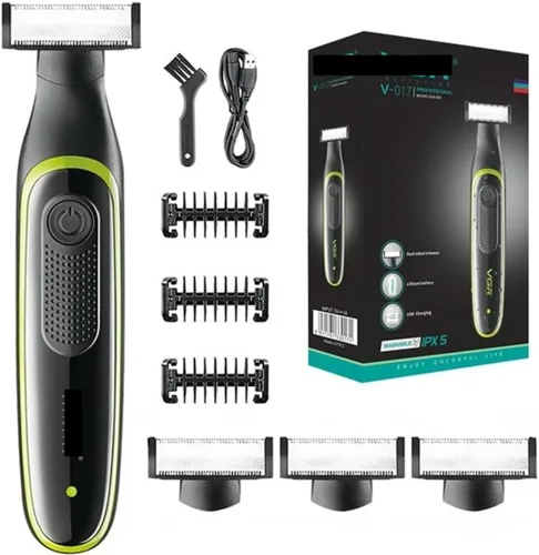 Miniatura 2 de Maquinillas de afeitar V-G-R afeitadora de pelo impermeable Máquina de afeitar corporal Maquinilla de afeitar facial Recortadora de barba recargable