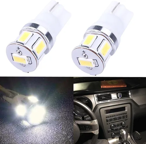 Unidades Alla Lighting T10 Wedge 194 168 2825 W5W CANBU focos de luz LED sin errores, blanco brillante, alta potencia 5730 -SMD., Blanco