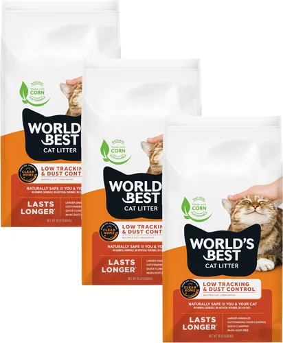Miniatura 9 de WORLD'S BEST CAT LITTER - Arena para múltiples gatos, sin perfume, 32 libras - Control de rastro y polvo de bajo nivel, ingredientes naturales