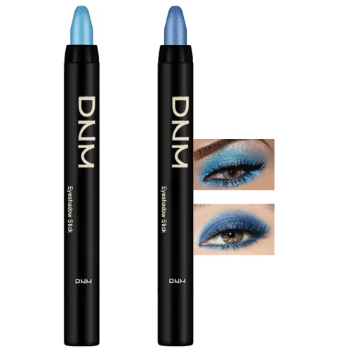 Miniatura 25 de Kaely - Juego de 2 barras de sombra de ojos en crema para ojos, lápiz brillante perla blanca y perla negra, maquillaje brillante de ojos