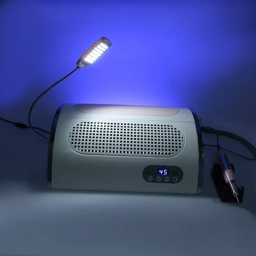 Miniatura 9 de Aspiradora 3 en 1 para secadora de uñas, dispositivo de curado para manicura + ventilador de extracción de polvo para diseño + luz LED, herramienta