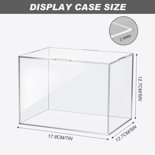 Miniatura 2 de Taiyin 4 piezas de mini casco, acrílico transparente mini fútbol/casco, caja de exhibición de plástico pequeño estuche de protección