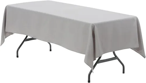 Miniatura 12 de Your Chair Covers - Mantel rectangular de poliéster de 90 x 132 pulgadas, color morado, mantel de boda sin costuras de alta calidad para mesas
