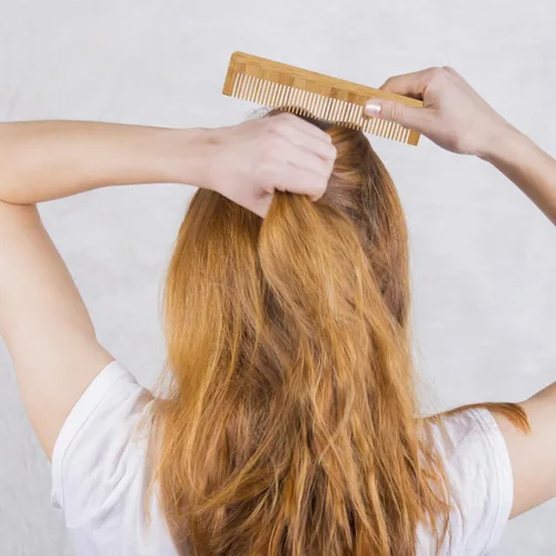 Miniatura 7 de Beavorty 5 peines de madera de bambú antiestático peine de madera natural peine de madera natural bigote peinado bolsillo peine para mujeres hombres