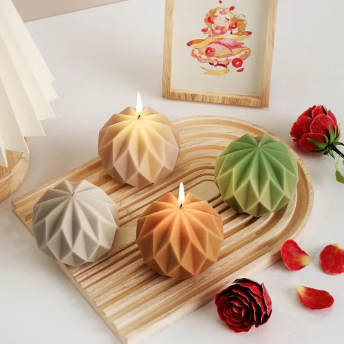 Miniatura 7 de Molde de bola de diamante para velas, moldes de silicona de fundición de resina para decoración del hogar y fabricación de velas, molde en espiral