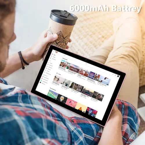 Miniatura 2 de YQSAVIOR Tablet, Tablet de 10.1" Android con procesador MTK Octa-core 10GB (4GB+6GB Expand) RAM 64GB ROM+1TB Expansibles Tabletas PC, pantalla IPS