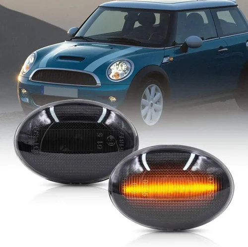 Luz de marcador de guardabarros lateral LED completo para mini Cooper R55 R56 R57 R58 R59 Led señal de giro Sidemarker Lámparas humo lente color