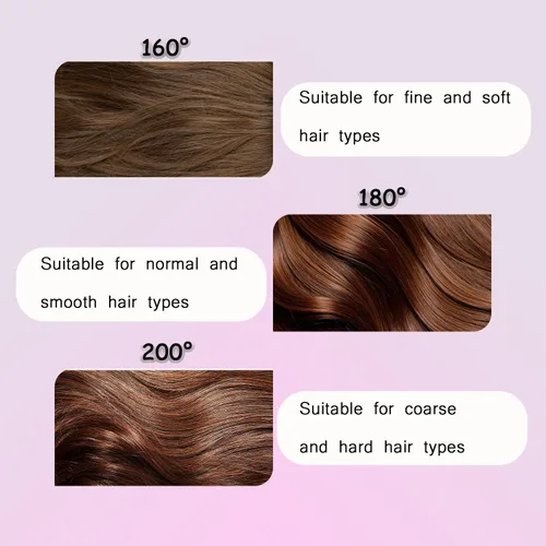 Miniatura 4 de Mini alisador de pelo, cepillo portátil inalámbrico recargable, control de temperatura de 3 velocidades, mini alisador de pelo para mujeres, idea
