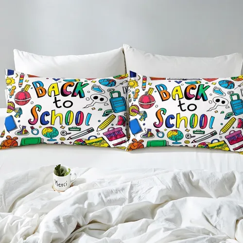 Miniatura 4 de Erosebridal Suministros para el regreso a clases, juego de sábanas de pintura de papelería de acuarela, sábanas de baloncesto, tamaño individual