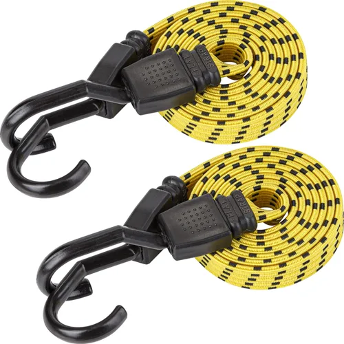 Miniatura 3 de Cartman Ultra 48" negro/amarillo cuerda plana de bungee, 4pk x 48