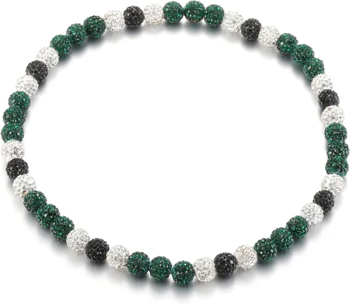 Miniatura 42 de SKQIR Collar de Cuentas de Béisbol para Hombres Bling Accesorios de Goteo de Béisbol con Diamantes de Imitación Brillantes para Hombres Colección