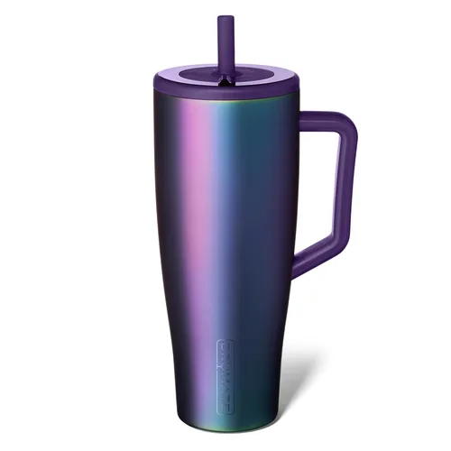 Miniatura 47 de BrüMate Era Vaso térmico con asa y pajilla, 40 onzas, 100% a prueba de fugas, con tapa, hecho de acero inoxidable, base apta para portavasos, moca