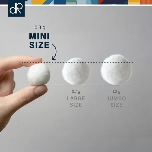 Miniatura 3 de DecorRack 900 bolas pequeñas de algodón para maquillaje, eliminación de esmalte de uñas, cuidado de mascotas, mini bolas de algodón para aplicar