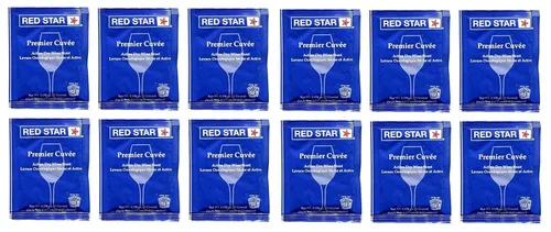 Red Star Premier Cuvee - Levadura de vino – Paquete de 12 – Vendido por North Mountain Supply