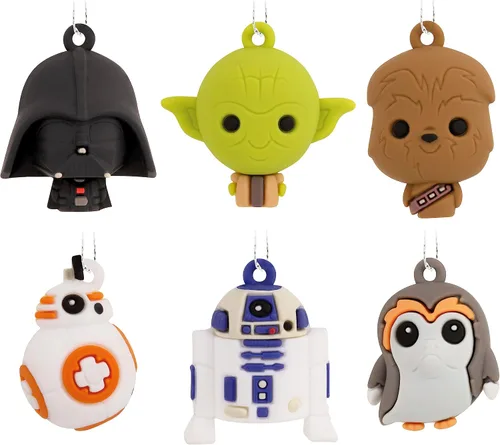 Miniatura 8 de Hallmark Star Wars: The Mandalorian - Adorno para la copa del árbol de Navidad en miniatura de 5 pulgadas y mini adornos de 1.7 pulgadas, juego de 5