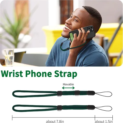 Miniatura 7 de CACOE Paquete de 2 cordones para teléfono, 1 correa ajustable para el cuello, 1 correa de muñeca, 2 almohadillas, cordones universales cruzados