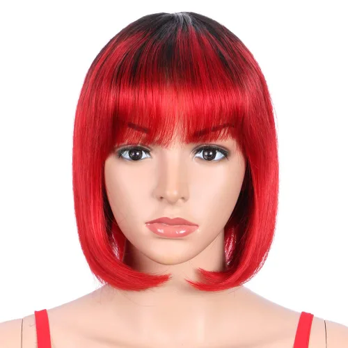 Miniatura 14 de Spotlight Pelucas de cabello humano lacio con encaje frontal de 4 x 4 para mujeres negras, densidad del 180 %, peluca con cierre de encaje virgen
