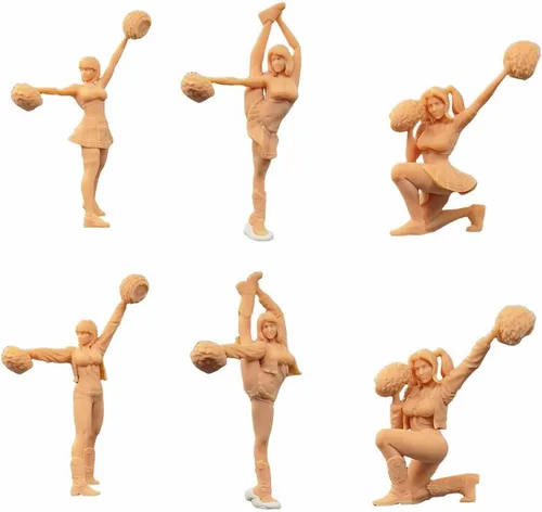 1/64 Figura Animando Sexy belleza animadoras Modelo Escena en miniatura GK necesita ser coloreado por ti mismo 6 piezas