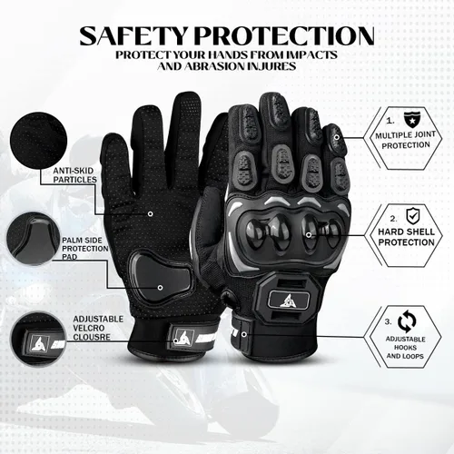 Miniatura 2 de Ultimate Guantes de Motocicleta para Hombres y Mujeres Compatibles con Pantalla Táctil Guantes de Conducción con Cuero Premium, Pantalla Táctil
