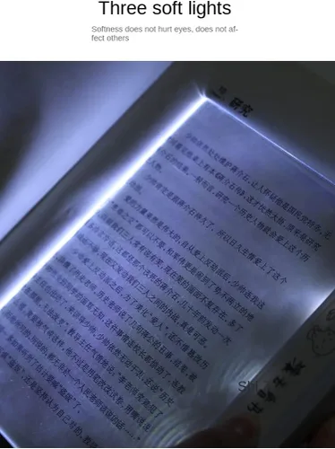 Miniatura 5 de Lámpara de lectura para estudiantes, luz LED, noche, estudio familiar, cuidado de los ojos, marcapáginas portátil para cama, coche, negro