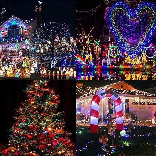 Miniatura 8 de Cadena de luces LED brillo mágico. Luces decorativas 200 LED 65.6 pies con modos multiintermitentes, controlador para la habitación de los niños
