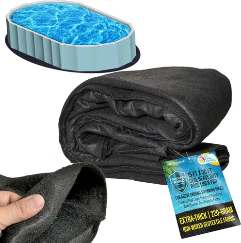 Miniatura 8 de U.S. Pool Supply Ground Shield - Almohadilla para revestimiento de piscina redonda de 15 pies de servicio pesado para piscinas sobre el suelo