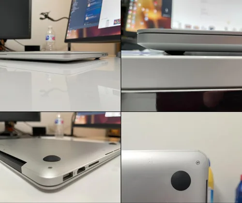 Miniatura 3 de California JOS 4 pies de goma para laptop (0.7 pulgadas de diámetro), pies inferiores de repuesto antideslizantes para funda MacBook