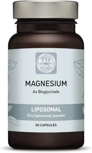 Bisglicinato de magnesio liposomal en polvo 500 mg cápsulas – Vegano, sin OMG, ingrediente activo puro, sin aditivos, 80% magnesio elemental por
