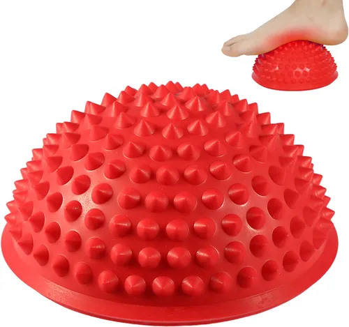 Miniatura 10 de Agatige Bola de masaje de pies, semiredonda de PVC con pinchos para pies, terapia de equilibrio, cúpula de punto de activación, rodillo de masaje