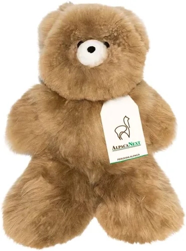Miniatura 14 de Oso de Peluche de Alpaca Bebé Suave y Tierno - 9 pulgadas. Animal de Peluche de Alpaca Premium Hecho a Mano con Piel Auténtica de Alpaca. Lindo Oso