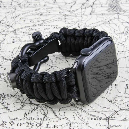 Miniatura 4 de KORDIZ Survivor - Correa de nylon paracord para Apple Watch compatible con Apple Watch ULTRA 3, ULTRA 2 / 1 [49mm] y Series 11, 10, 9, 8, 7-1, SE3