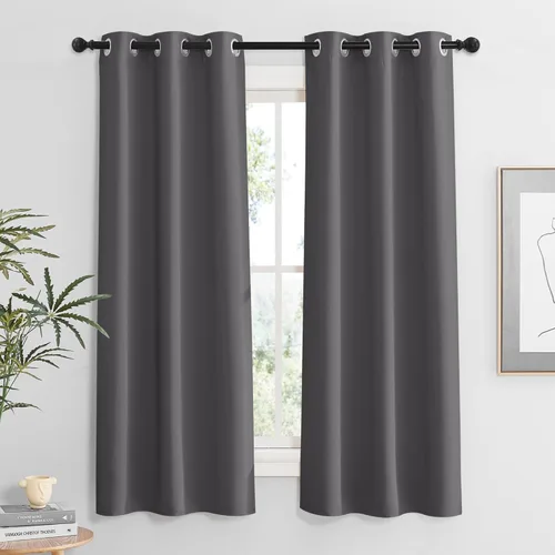 Miniatura 72 de RYB HOME Cortinas opacas de cocina de 36 pulgadas de largo, tratamiento de privacidad para ventanas pequeñas, aislamiento térmico, telón de fondo