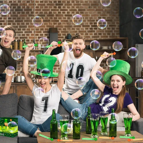 Miniatura 6 de Burbujas Mini del Día de San Patricio, Obsequios de Fiesta, Juguetes para Niños, Paquete de 20, Premios de Golosinas Sin Dulces de San Patricio