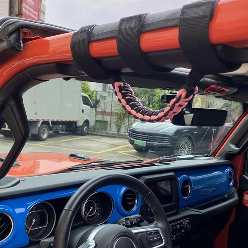 Miniatura 7 de 4 asas de agarre de barra antivuelco compatibles con Jeep Wrangler JLU JK JKU TJ YJ LJ JT JL y Gladiator JT 1987-2021 UTV y ATV, se adapta a barras
