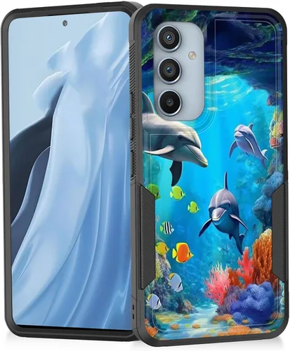 Miniatura 206 de Funda para Galaxy A14 5G, resistente de doble capa híbrida de policarbonato duro, goma suave, a prueba de golpes, funda protectora resistente
